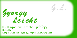 gyorgy leicht business card